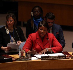 ICC Prosecutor Fatou Bensouda addresses the UN Security Council. © Permanent Mission of Argentina to the UN